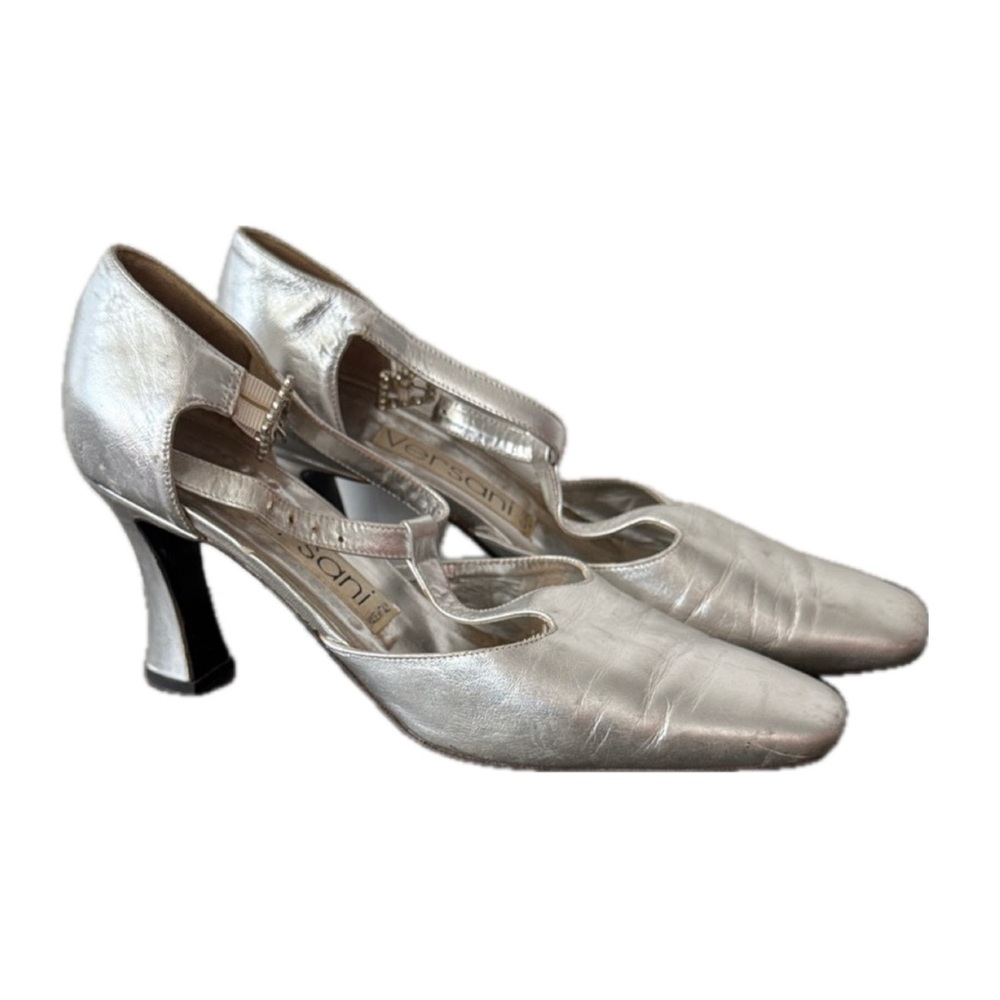 Versani Metallic Silver Heels
